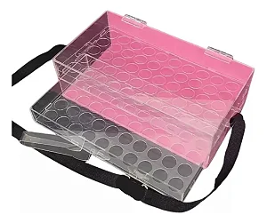 Expositor Acrílico Rosa 100 Brigadeiros N5, Alça, Logo