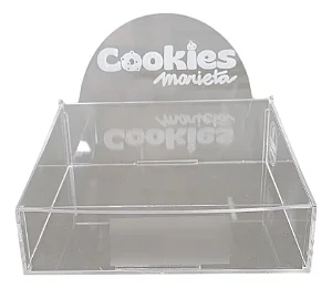Expositor 30x30 Com Tampa Para Doces, Brownies + Logo