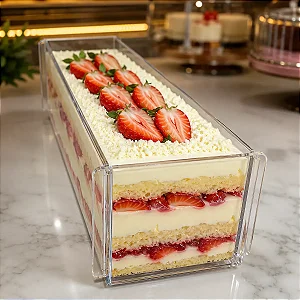 Forma Para Bolo Slice Cake Com Tampa + Espátula 30x10x10cm