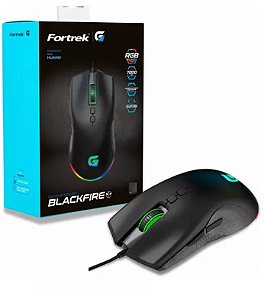 Mouse Gamer Fortrek BlackFire, RGB, 7200DPI, 6 Botões, USB 2.0 - 75683