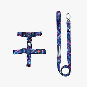 Kit Peitoral H + Guia para cães - Gotham