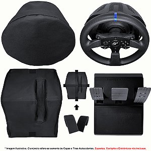 Kit Capas Protetoras para Volante e Base T300RS GT Edition e Capa para Pedais T3PA Simulador Gamer Thrustmaster