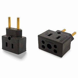 Adaptador Bob Preto 10A/20A - 100 Unidades