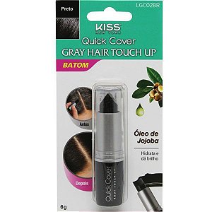 KISS NY GRAY HAIR BATOM - PRETO