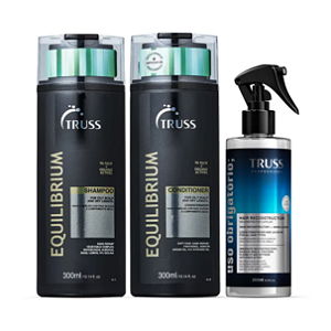 TRUSS SHAMPOO EQUILIBRIUM + TRUSS CONDICIONADOR EQUILIBRIUM + TRUSS SPRAY USO OBRIGATORIO RPK