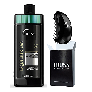 Kit TRUSS Equilibrium Shampoo 1L + Escova Desembaraçante (Brinde Exclusivo)