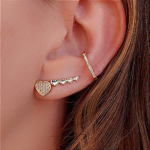Brinco ear cuff colorido banhado a ouro 18k - Débora Martinez Semijoias -As  melhores jóias você encontra aqui.