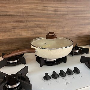 Panela Wok Frigideira Brinox Cerâmica 3,4l 2,5mm Vanilla