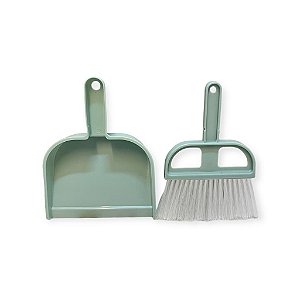 Kit Limpeza Conjunto Pá e Vassourinha Verde Plasvale