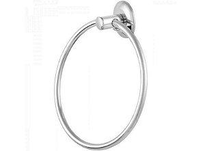Porta Toalha Parede Argola Metal Cromado