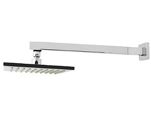 Chuveiro Ducha Fria Parede Quadrada 20x20cm Cromado Inox