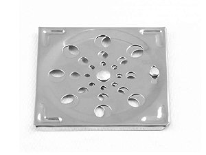 Grelha Tampa Inox para Ralo Quadrada 15x15cm sem Caixilho