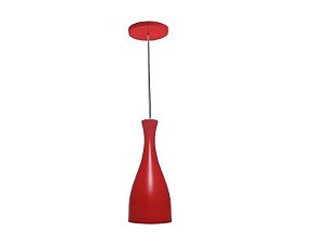 Lustre Pendente Luminaria Td 1003 Vermelho Taschibra Bivolt