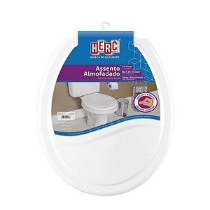 Assento Vaso Sanitário Oval Almofadado Branco Herc