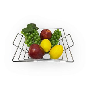 Fruteira de Mesa Bancada Quadrada Cromada Arthi