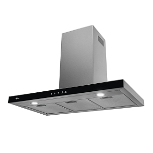 Coifa Fischer de Parede Infinity 90cm Digital Inox Vidro Preto 220v