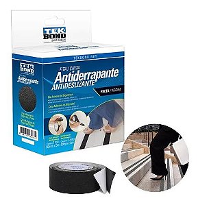 Fita Adesiva Antiderrapante 5 Metros Tekbond Preta