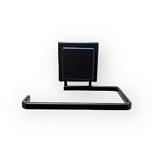 Porta Papel Higiênico Ventosa  Aço Preto Fosco Future