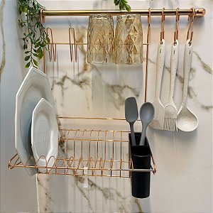 Escorredor de Parede Cook Home 52cm Rose Gold