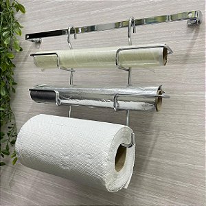 Suporte de Rolos Papel Toalha para Barra Future Cromado