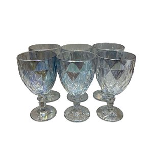 Kit Taças Diamond Metalizada 6Pçs Lyor