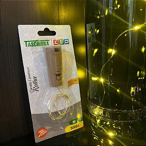 Cordao Luminoso Decorativo Rolha Garrafa 10 Leds 3000k Taschibra