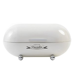 Porta Pão Metal Offwhite Creme Pezinhos Dolce Home