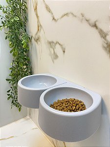 Kit Comedouro Bebedouro Pet Cachorro Gato Adesivo Arthi 2Pçs