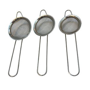 Kit Peneira Inox 3 Peças