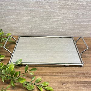 Bandeja Espelho Decorativa Aço Inox Cromado / Rose Gold / Dourado