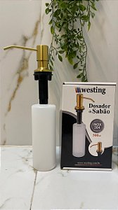 Dosador Detergente Aço Inoxidável 500ml Dourado