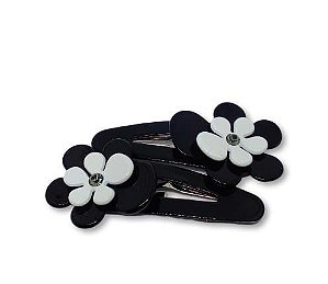 PAR DE TIC TAC COM FLORZINHA PRETA - MOLIABAL