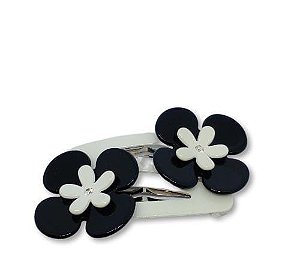 PAR DE TIC TAC COM  FLORZINHA PRETA - MOLIABAL