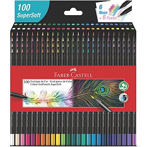 Lápis de Cor Faber Castell SuperSoft 100 Cores