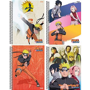 Caderno de desenho São Domingos Naruto espiral 60 folhas São Domingos  entrega delivery rápido