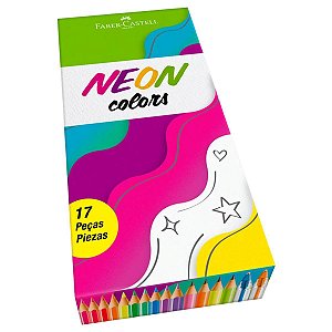 Conjunto Faber Castell Neon Colors 17 peças