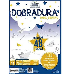 Bloco Dobradura Papel Criativo Romitec A4 8 Cores 75g/m² 48 Folhas