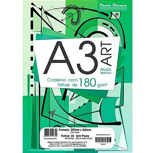 MAB Bloco Papel Esquiço, A3, 38 g/m², 25 Folhas, Branco - 210417