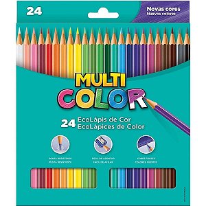 Lápis de Cor Multicolor 24 Cores