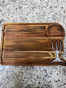 Tabua de Carne com Garfo