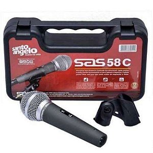 Microfone Santo Angelo Sas 58c Cardióide Preto