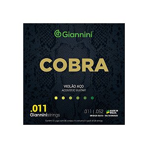 Encordoamento  Violão Aço Bronze  Giannini Cobra 85/15 011