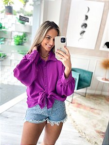 CAMISA RUTH OVER CREPE - ROXO