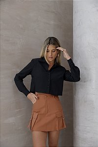 CAMISA CROPPED ISIS - PRETO