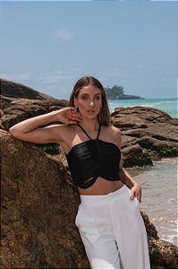 CROPPED NANDA FRANJAS - PRETO