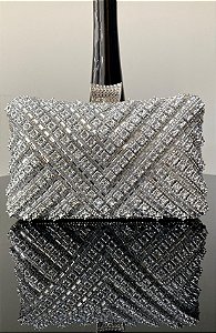 BOLSA FESTA STRASS VALENTINA  - PRATA