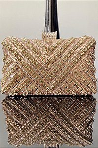 BOLSA FESTA STRASS VALENTINA -  DOURADO