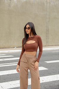 BODY SUSPENSÓRIO MELISSA - CAMEL