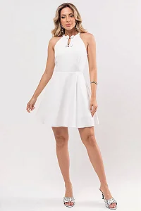 VESTIDO MISS MISSES RAQUEL COM LAÇO - OFF WHITE
