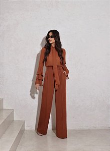 CALÇA ALFAIATARIA PASSANTE DUPLO - TERRACOTA